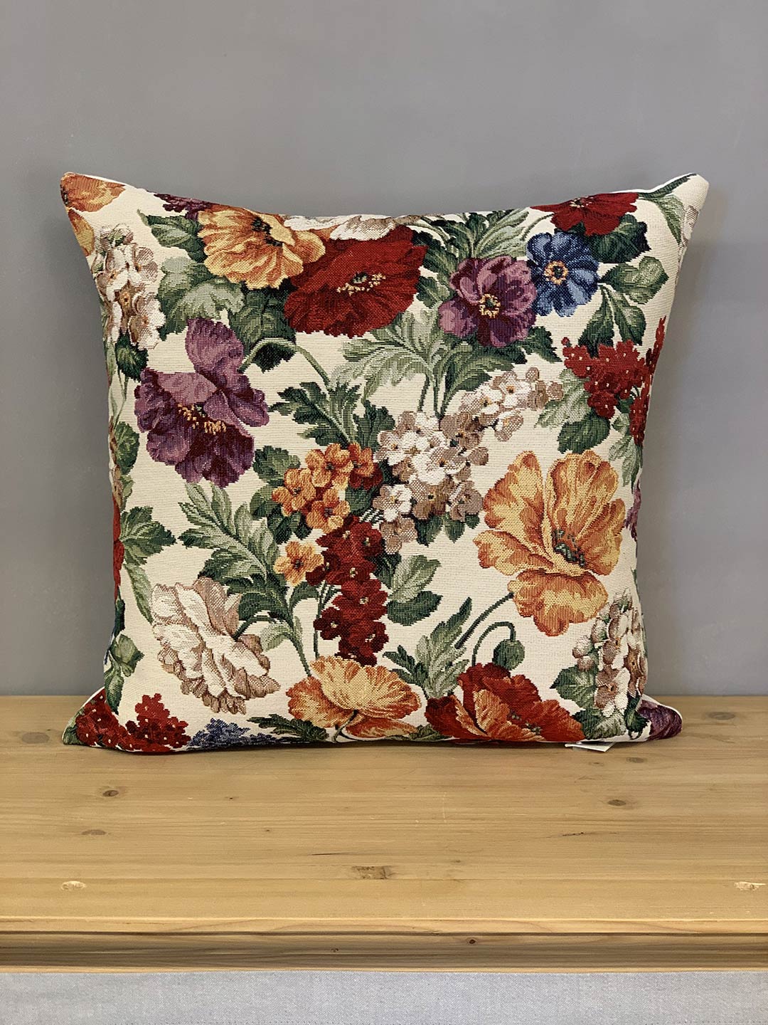fodera cuscino fiori colorati variante rosso