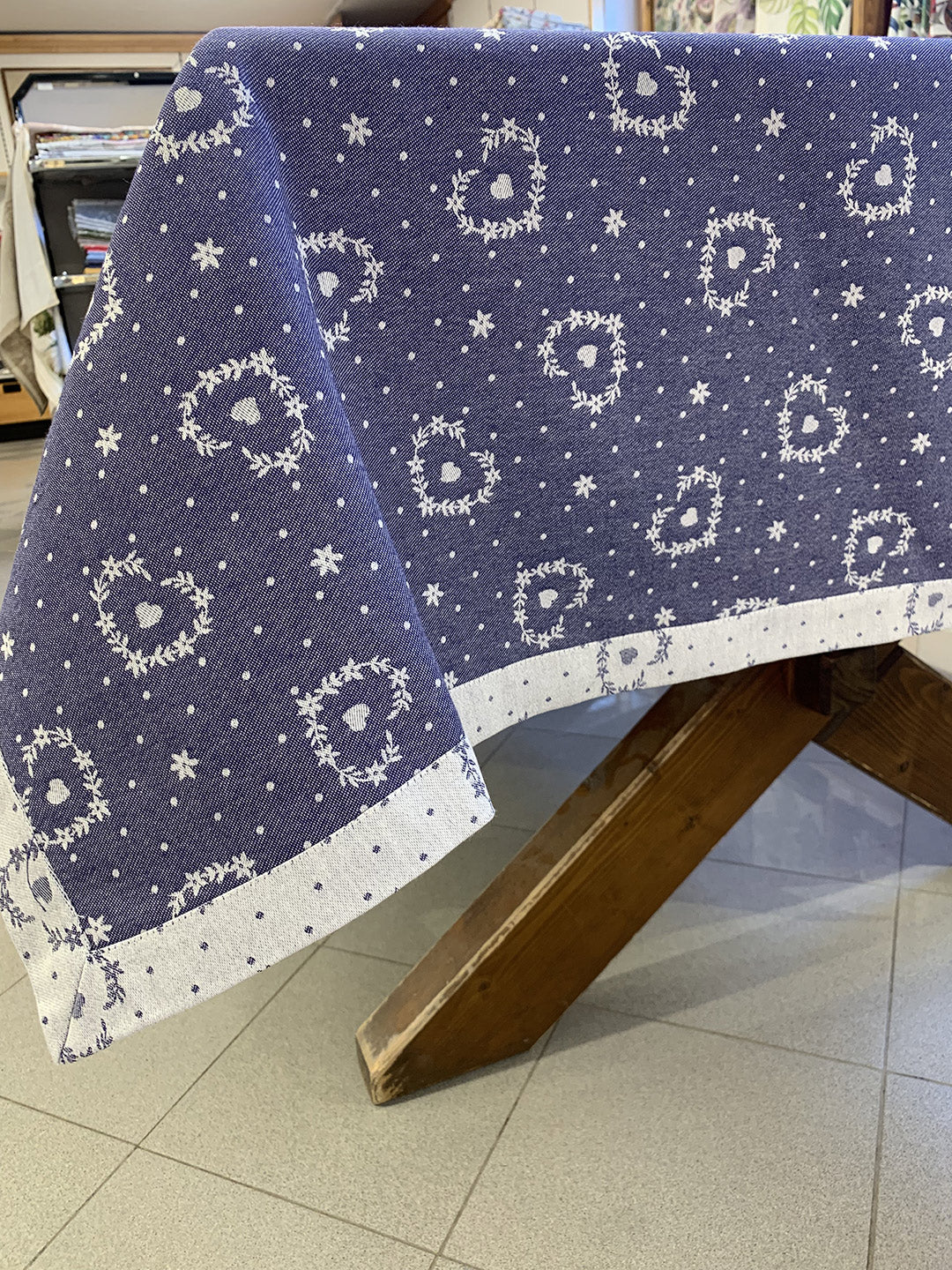 Tovaglia Ghirlanda Blu