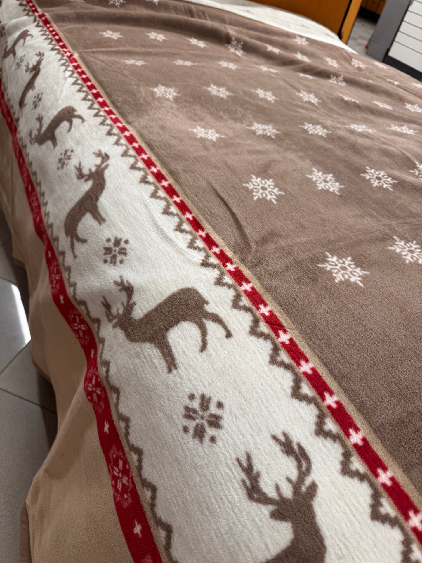 Coperta Cervo beige
